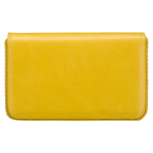 Визитница Dr.Koffer из натуральной кожи желтая