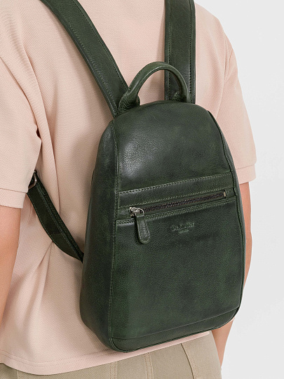 Рюкзак Dr.Koffer из натуральной кожи зеленый