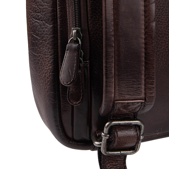 Рюкзак Dr.Koffer из натуральной кожи темно-коричневый