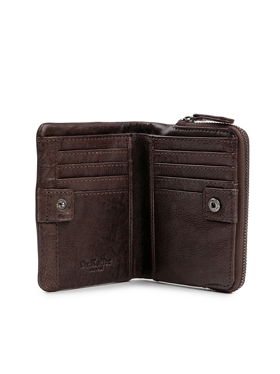 Портмоне Dr.Koffer из натуральной кожи коричневое