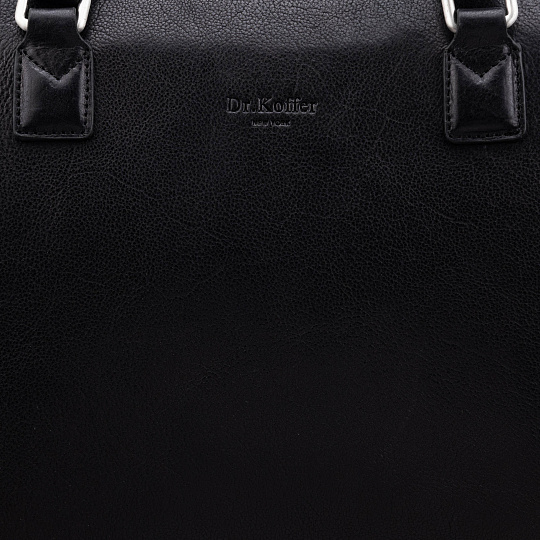 Деловая сумка Dr.Koffer из натуральной кожи черная