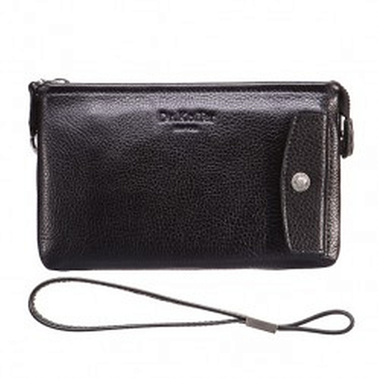 Сумка барсетка из натуральной кожи Dr. Koffer черная