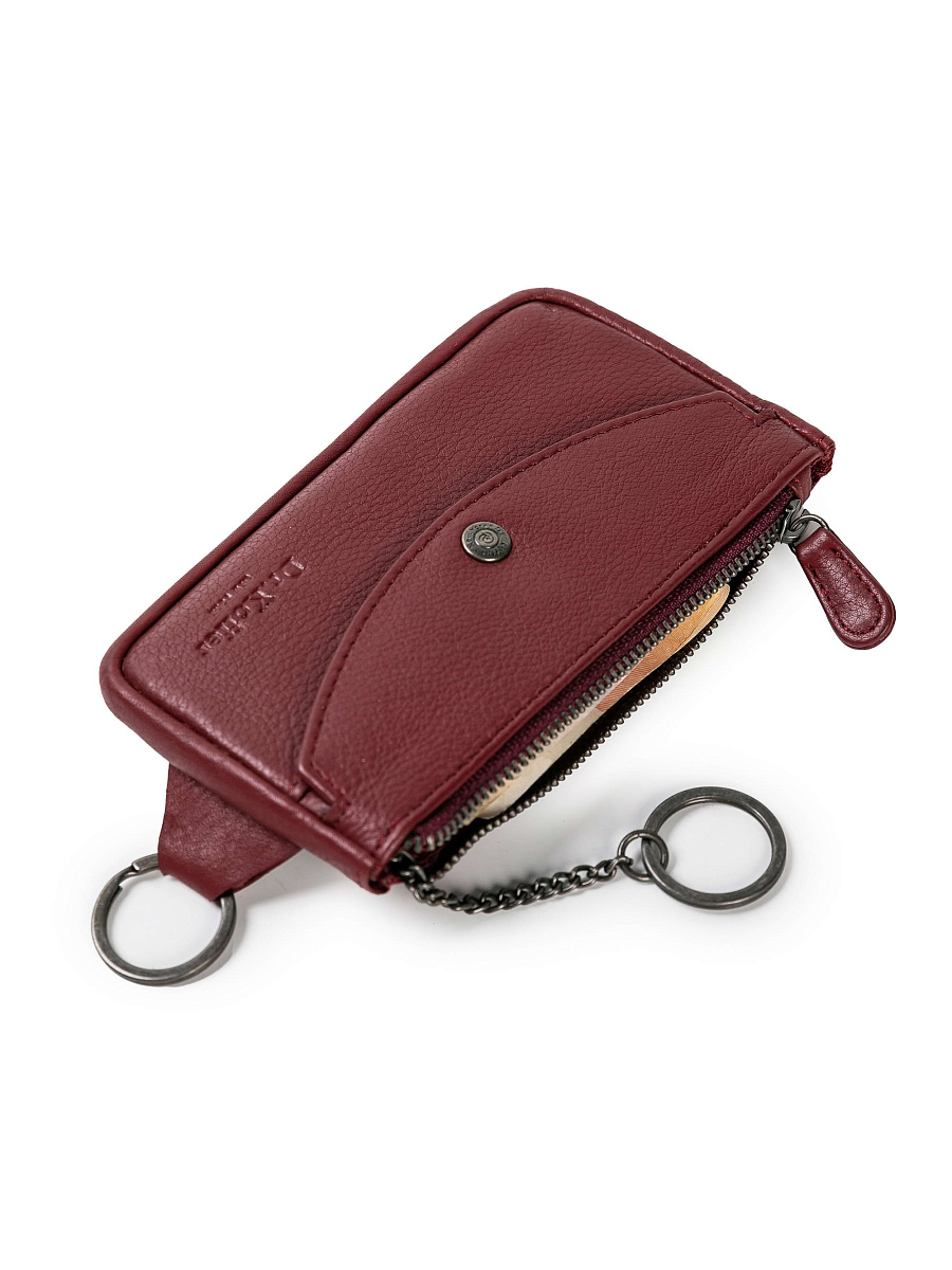Портмоне Dr.Koffer из натуральной кожи бордовое