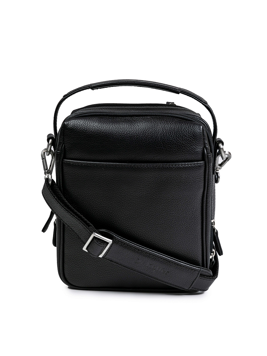 Сумка через плечо Dr.Koffer из натуральной кожи черная