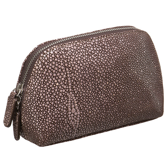 Косметичка Dr.Koffer из натуральной кожи коричневая