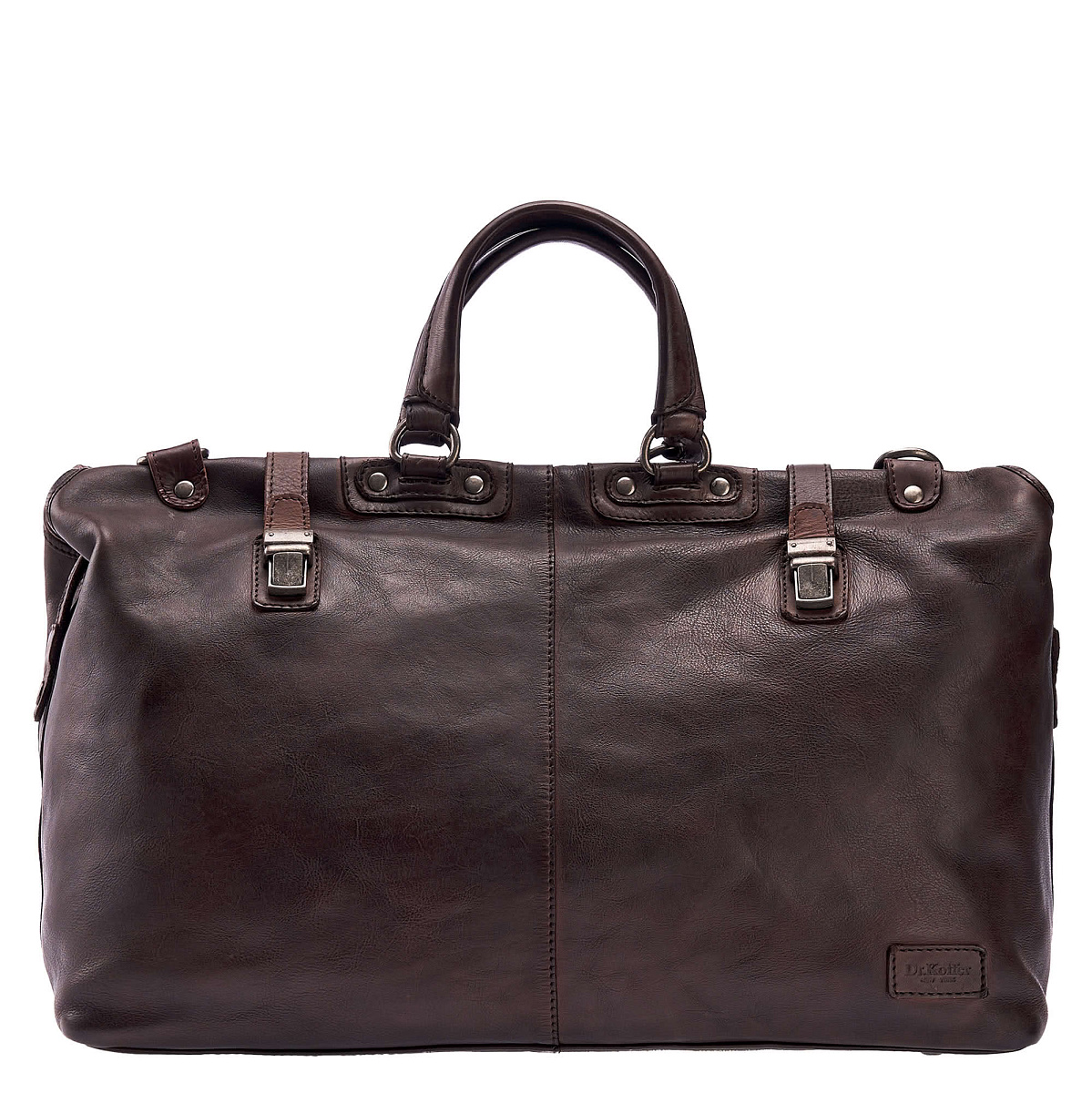 Сумка дорожная Dr.Koffer из натуральной кожи коричневая