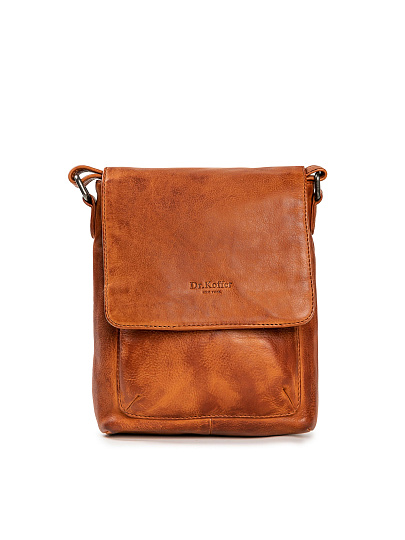 Сумка через плечо Dr.Koffer из натуральной кожи коричневая
