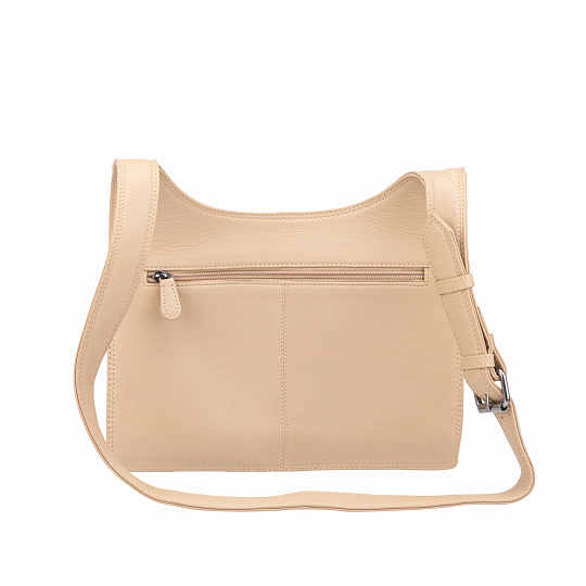 Сумка через плечо Dr.Koffer из натуральной кожи бежевая