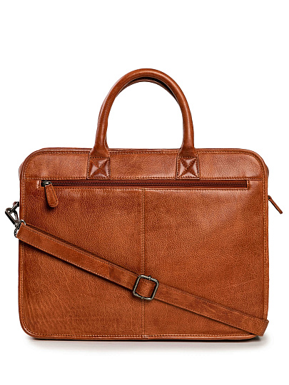 Деловая сумка Dr.Koffer из натуральной кожи коричневая