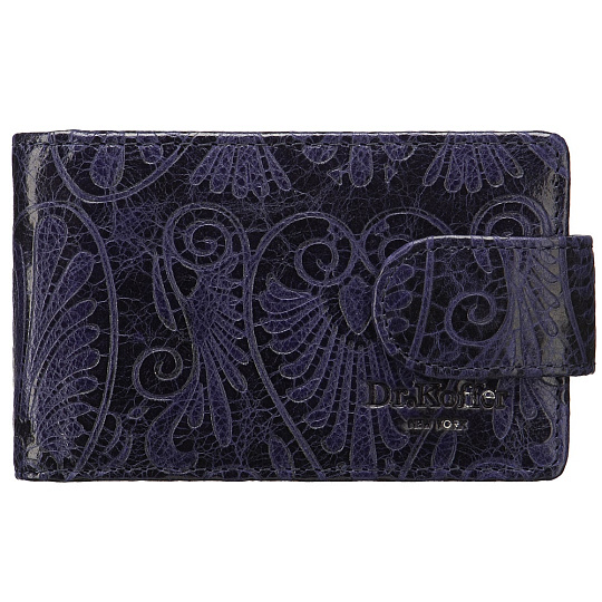 Визитница Dr.Koffer из натуральной кожи синяя