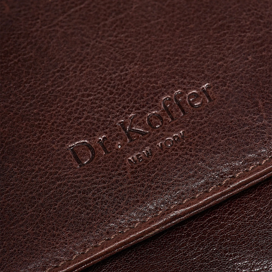 Сумка барсетка из натуральной кожи Dr. Koffer коричневая