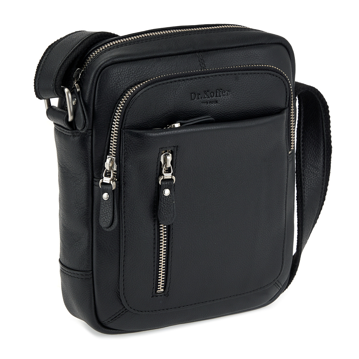 Сумка через плечо Dr.Koffer из натуральной кожи черная