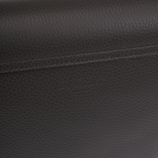 Женская сумка Dr. Koffer из натуральной кожи серая