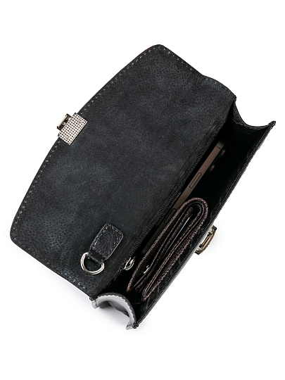 Сумка барсетка из натуральной кожи Dr. Koffer черная