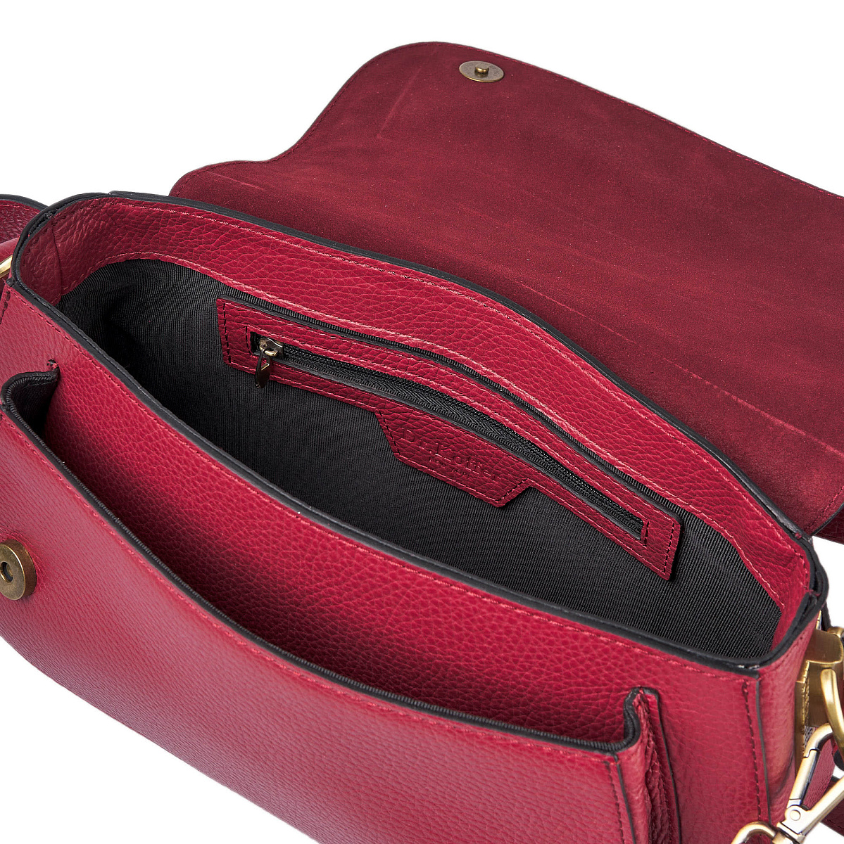 Женская сумка Dr. Koffer из натуральной кожи красная