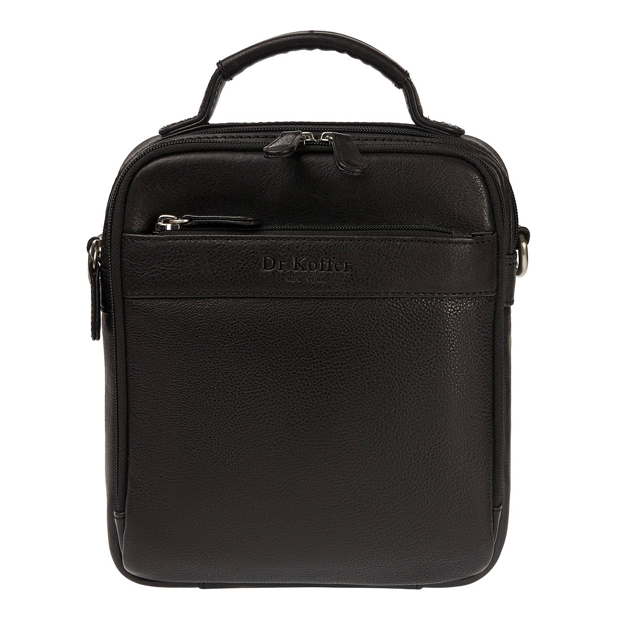 Сумка через плечо Dr.Koffer из натуральной кожи черная