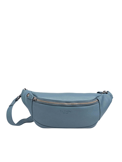 Сумка на пояс Dr. Koffer из натуральной кожи голубая
