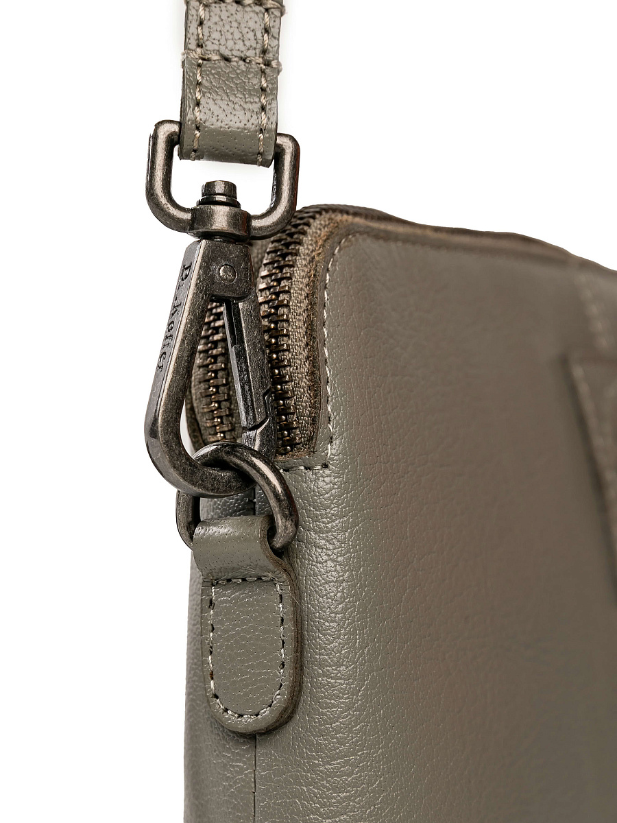 Женская сумка Dr.Koffer из натуральной кожи серая