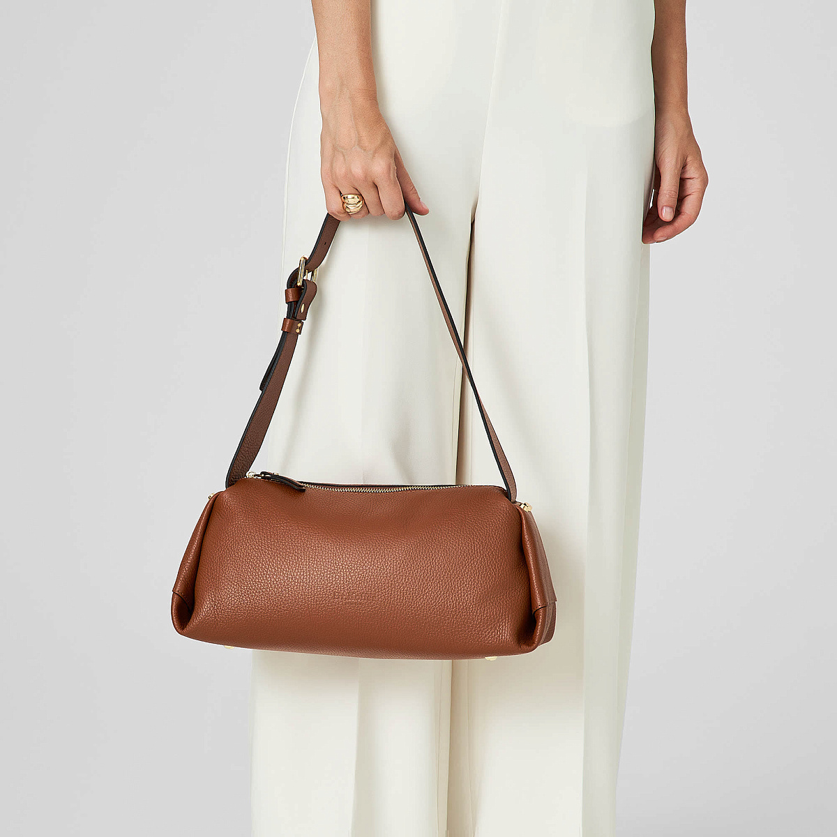 Женская сумка Dr. Koffer из натуральной кожи коричневая