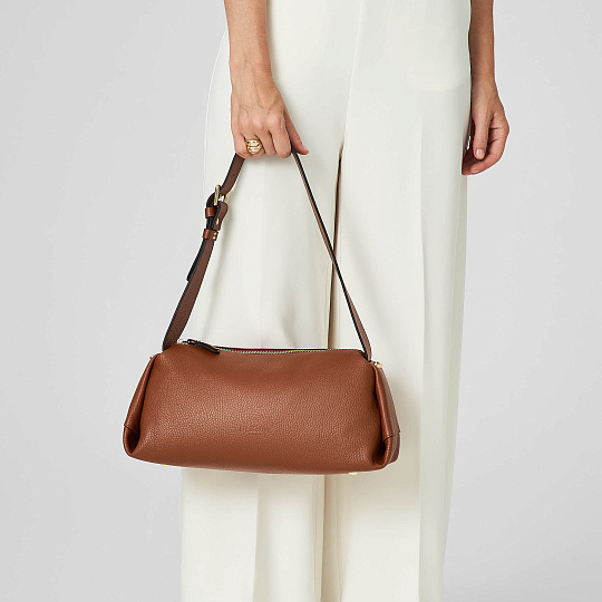 Женская сумка Dr. Koffer из натуральной кожи коричневая