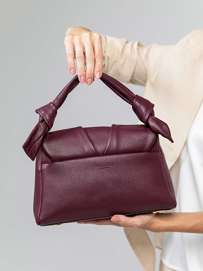 Женская сумка Dr.Koffer из натуральной кожи бордовая