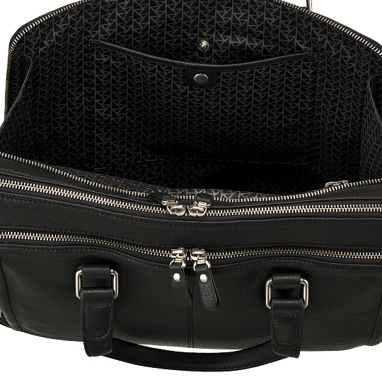 Деловая сумка Dr.Koffer из натуральной кожи черная