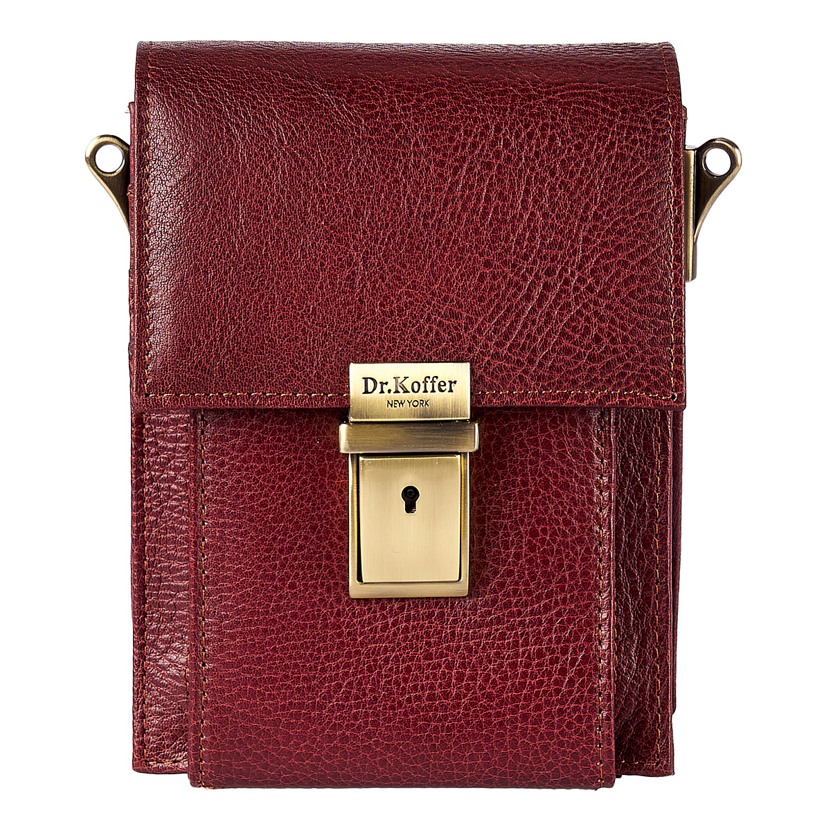 Сумка через плечо Dr.Koffer из натуральной кожи коричневая