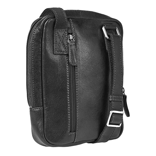 Сумка через плечо Dr.Koffer из натуральной кожи черная