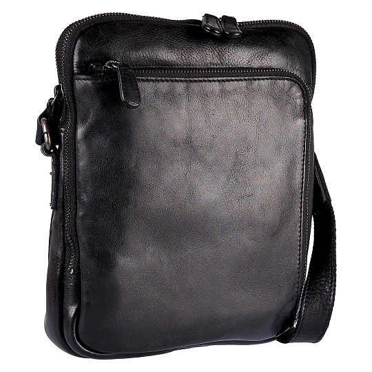 Сумка через плечо Dr.Koffer из натуральной кожи черная