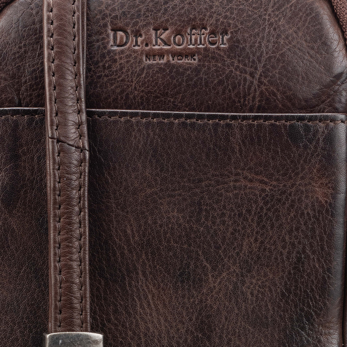 Сумка через плечо Dr.Koffer из натуральной кожи коричневая