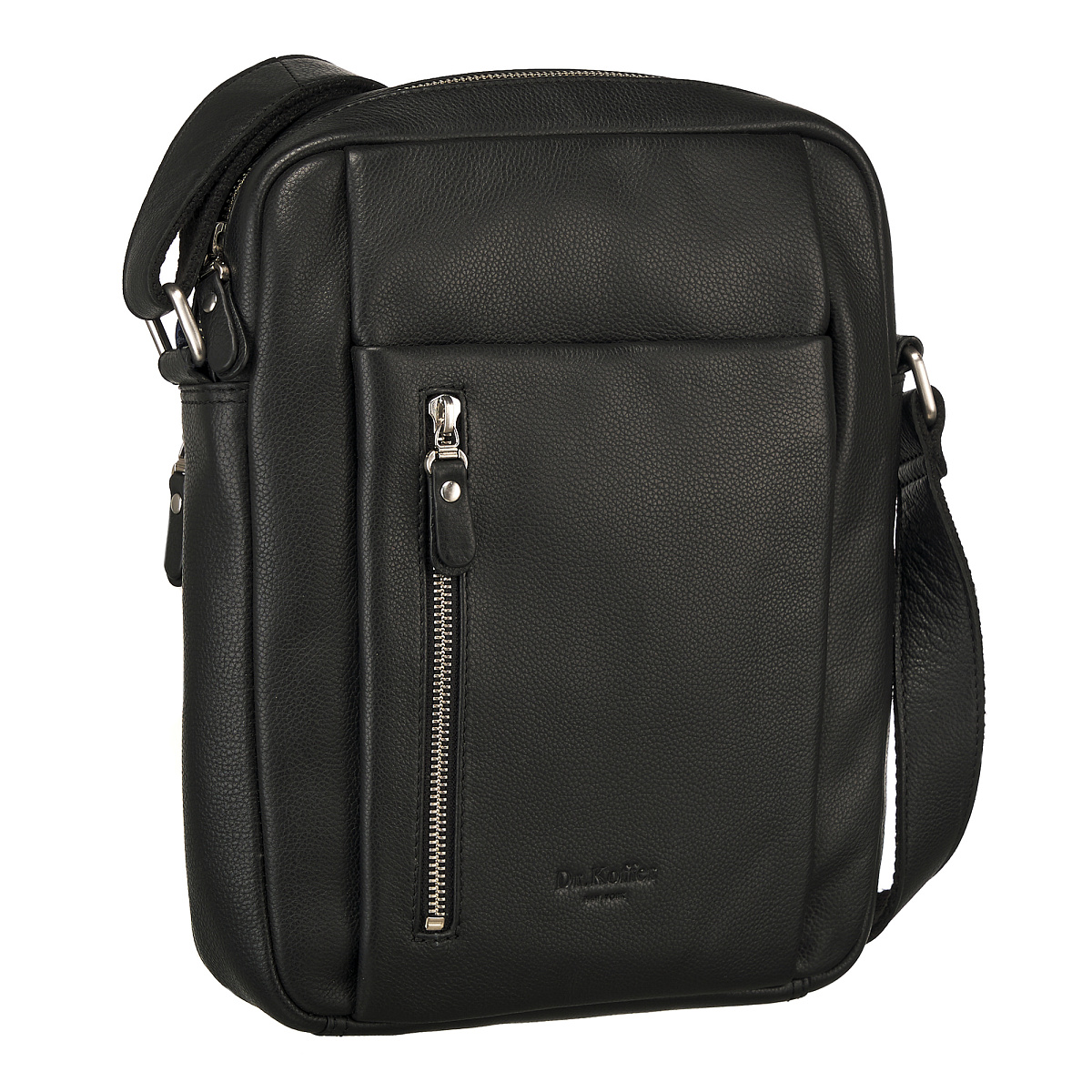Сумка через плечо Dr.Koffer из натуральной кожи черная