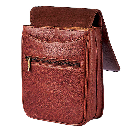 Сумка через плечо Dr.Koffer из натуральной кожи коричневая