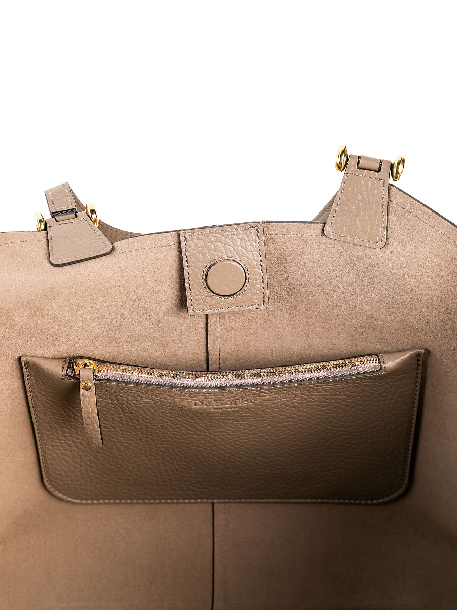 Женская сумка Dr. Koffer из натуральной кожи коричневая