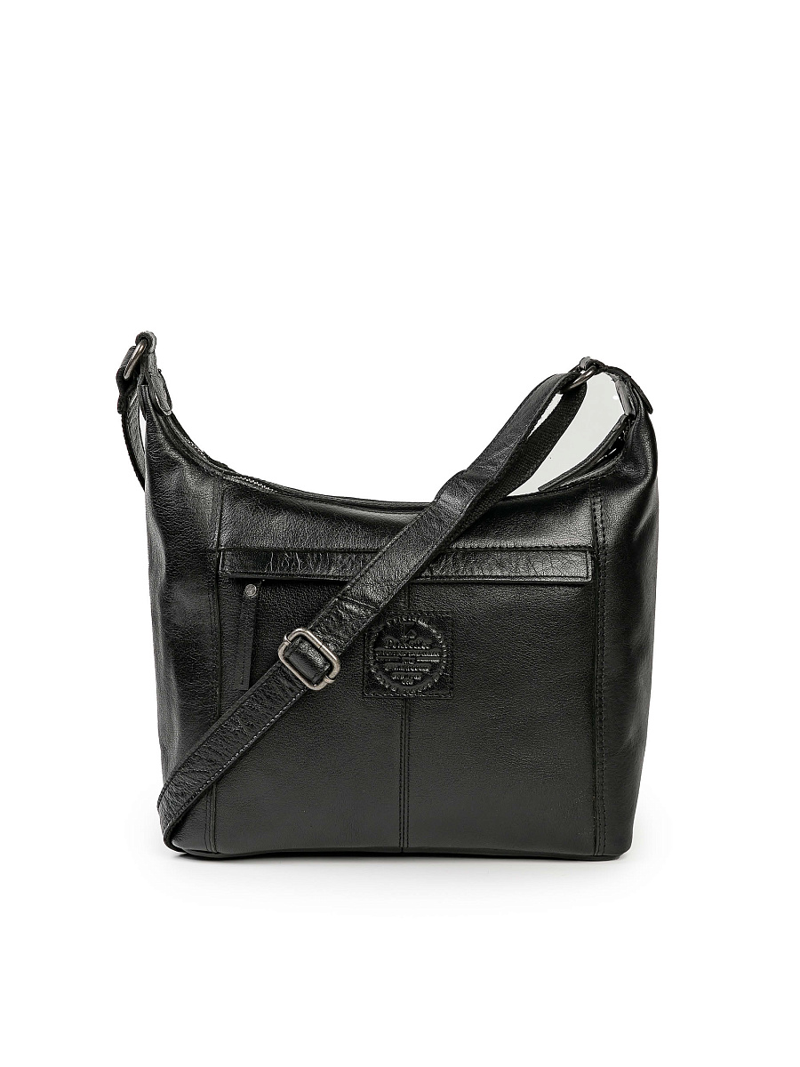 Сумка через плечо Dr.Koffer из натуральной кожи черная