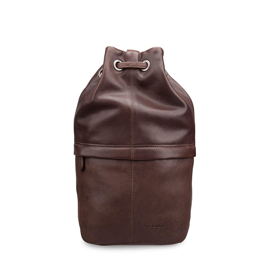 Рюкзак Dr.Koffer из натуральной кожи темно-коричневый