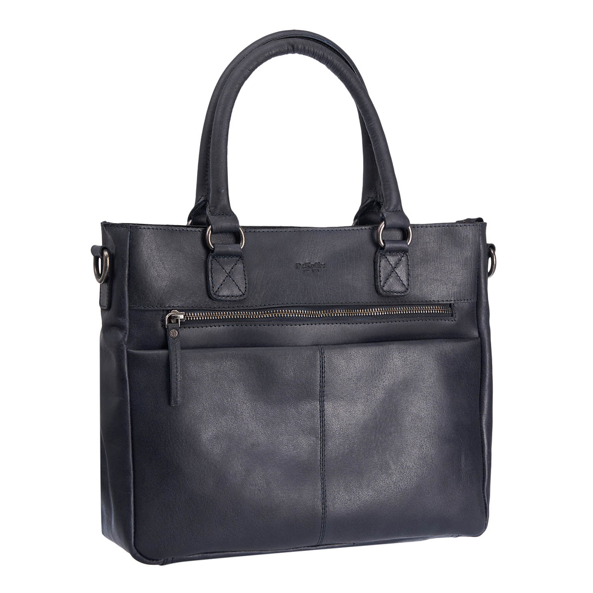 Деловая сумка Dr.Koffer из натуральной кожи синяя