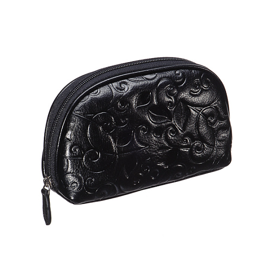 Косметичка Dr.Koffer из натуральной кожи черная