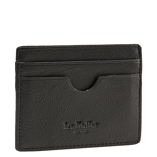Кредитница Dr.Koffer из натуральной кожи черная