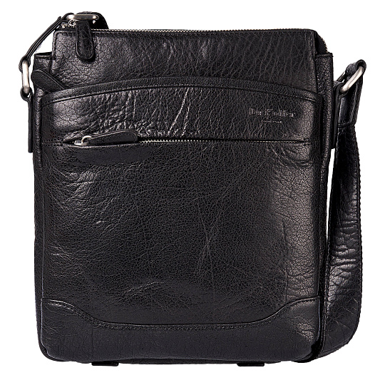 Сумка через плечо Dr.Koffer из натуральной кожи черная