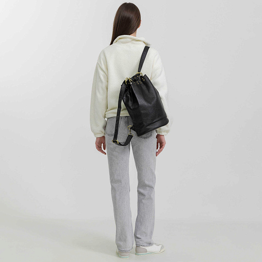 Рюкзак Dr.Koffer из натуральной кожи черный