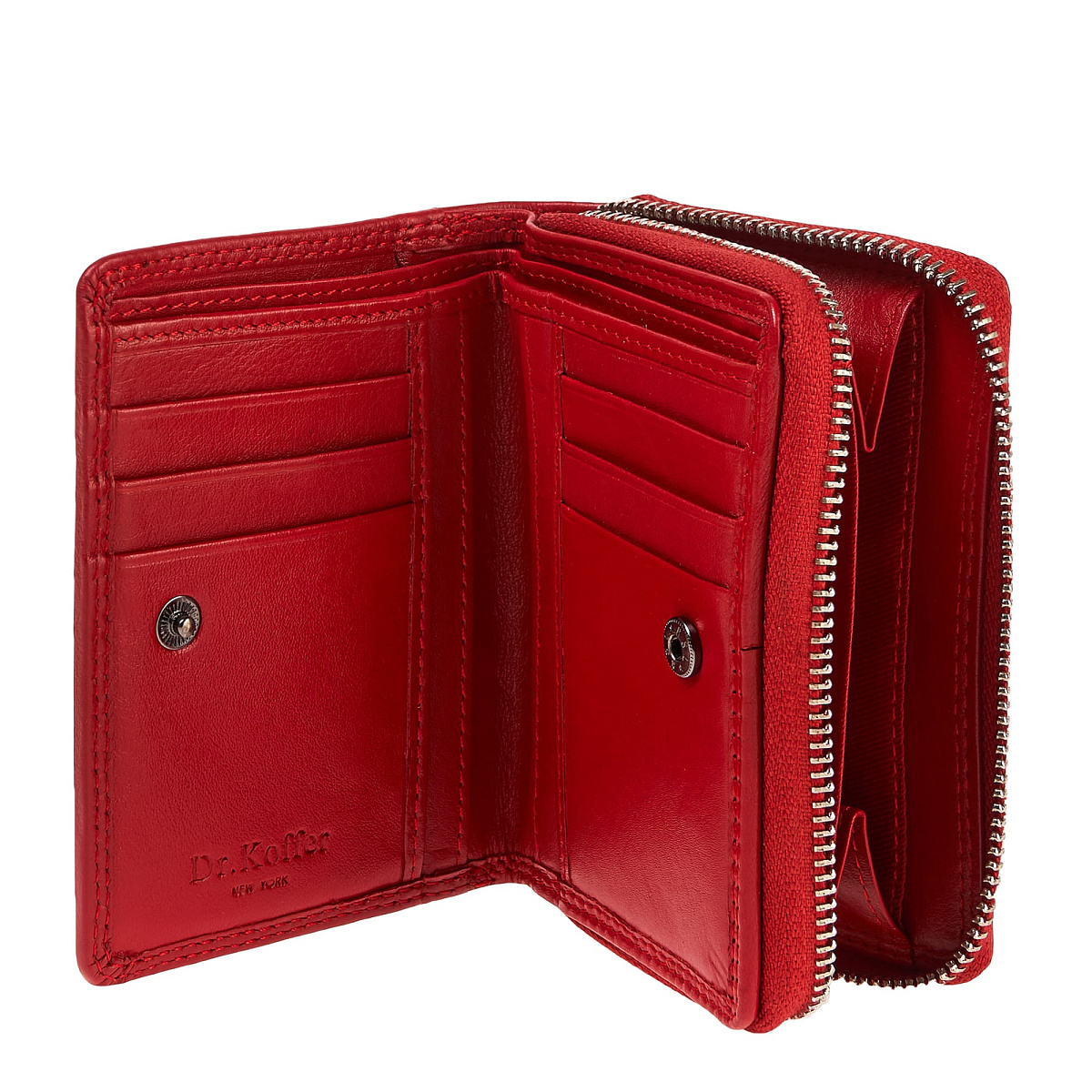 Портмоне Dr.Koffer из натуральной кожи красное