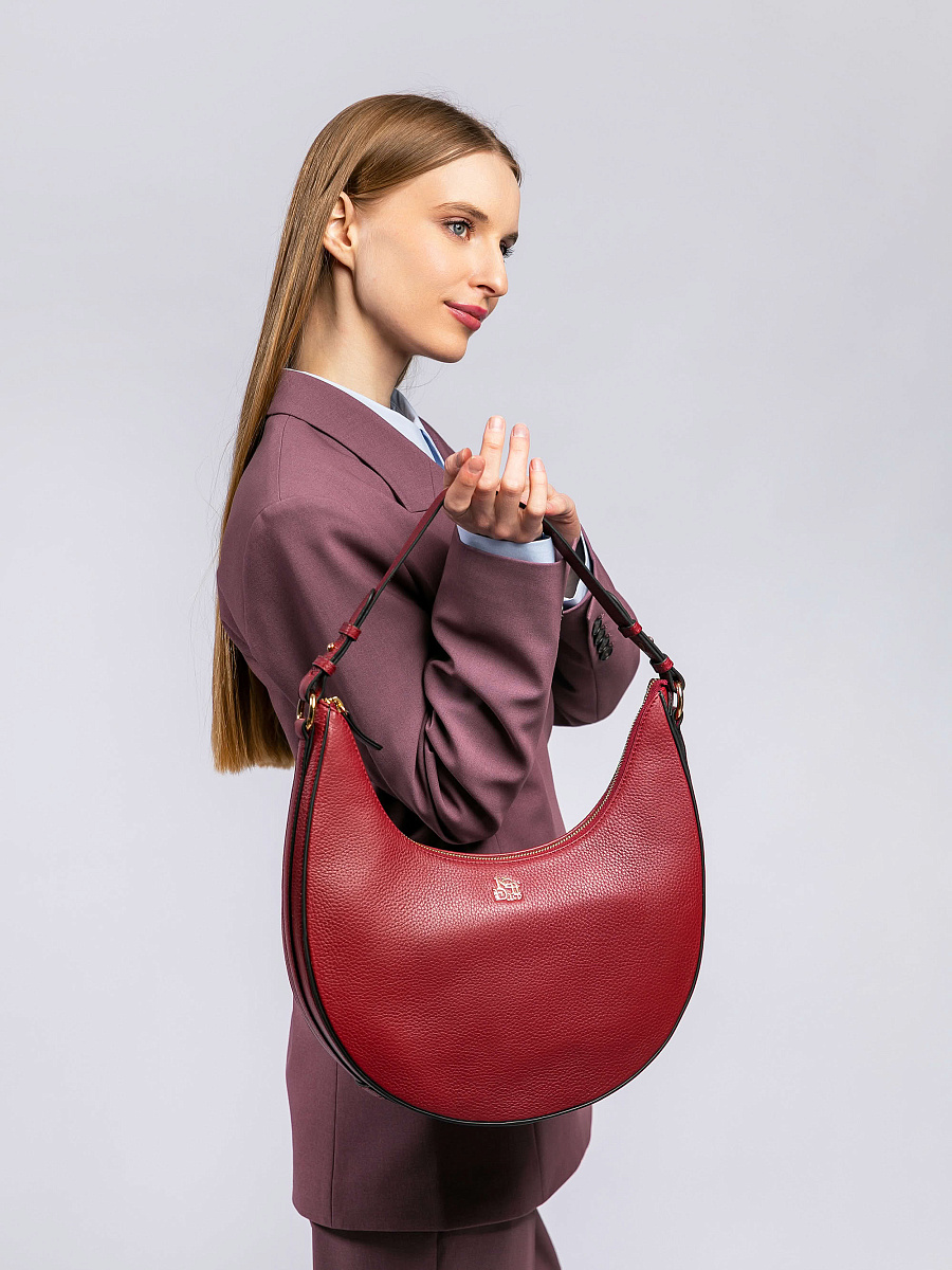 Женская сумка Dr. Koffer из натуральной кожи бордовая