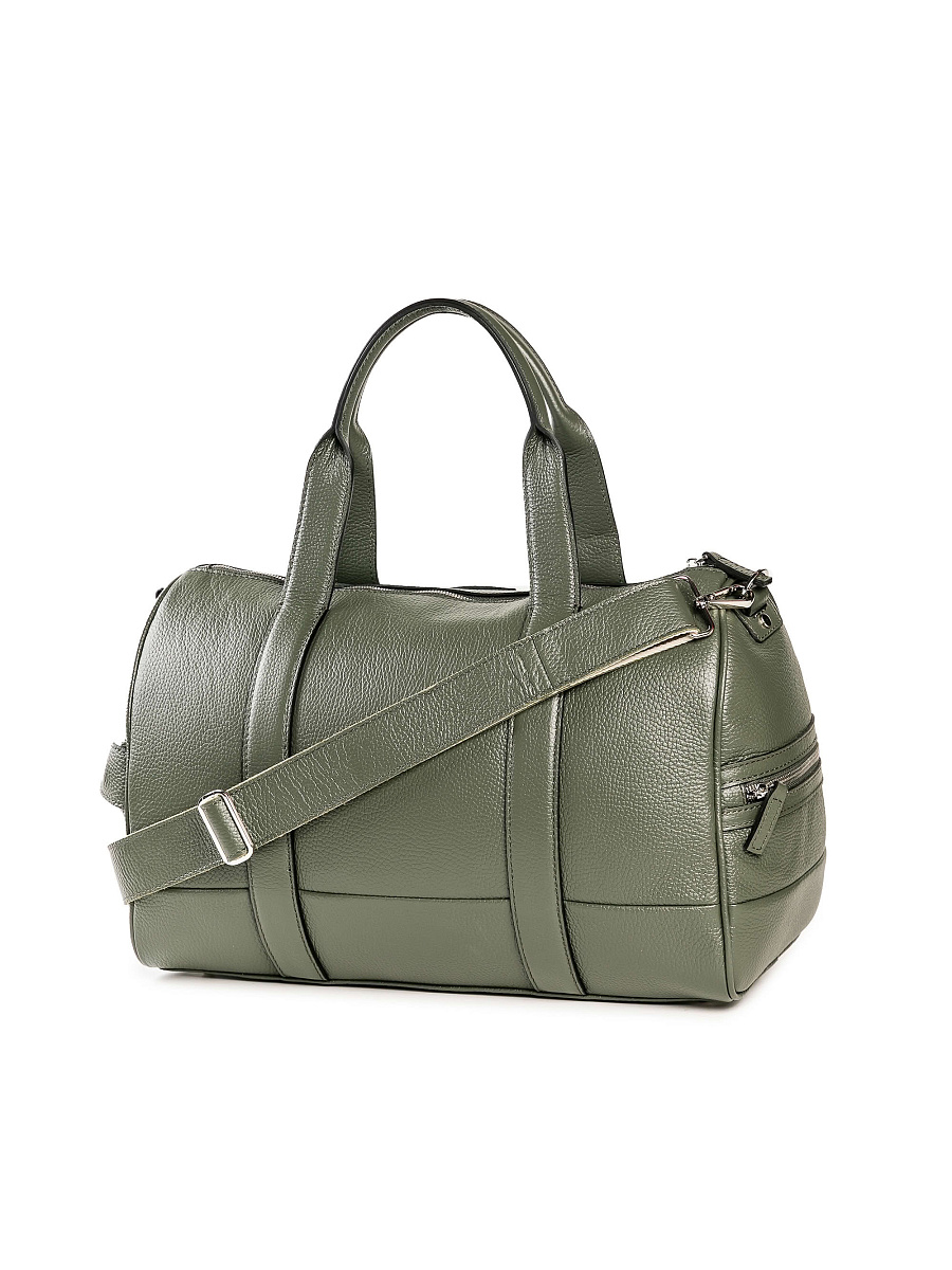 Дорожная сумка Dr. Koffer из натуральной кожи зеленая