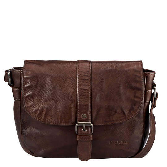 Сумка через плечо Dr.Koffer из натуральной кожи коричневая