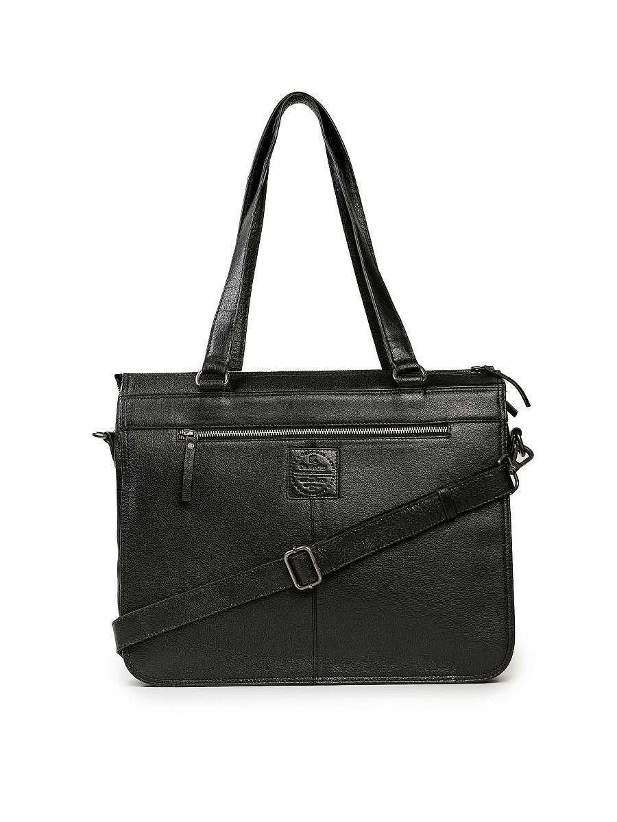 Женская сумка Dr.Koffer из натуральной кожи черная