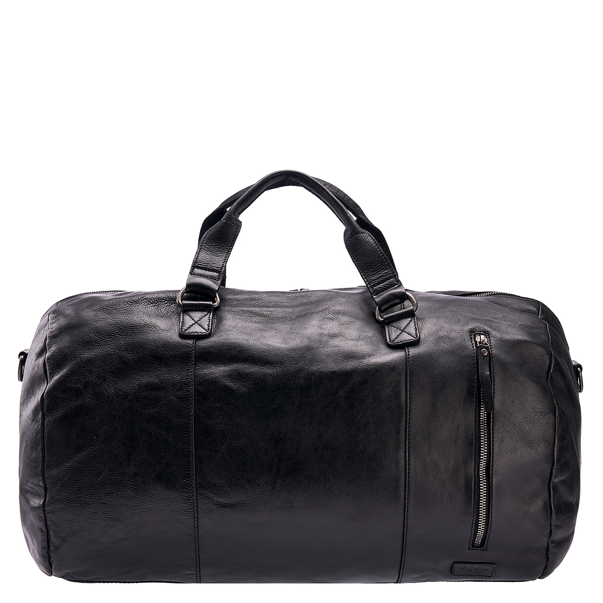 Сумка дорожная Dr.Koffer из натуральной кожи черная