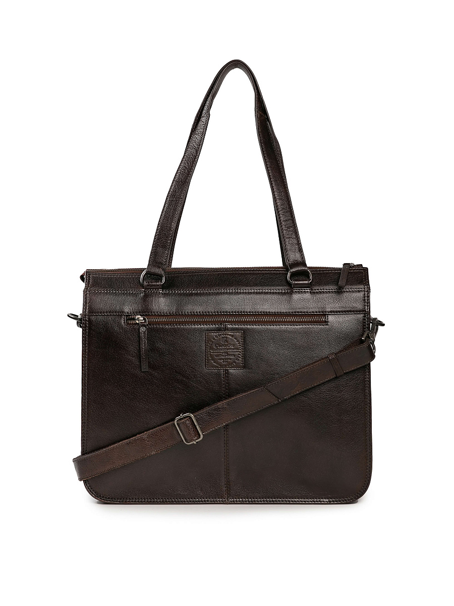 Женская сумка Dr.Koffer из натуральной кожи коричневая