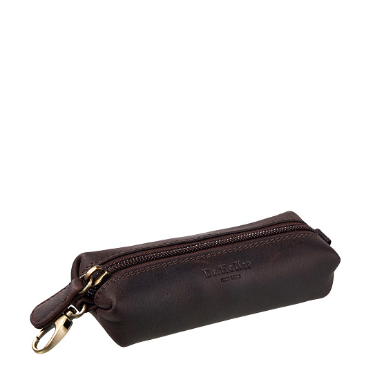 Ключница Dr.Koffer из натуральной кожи темно-коричневая