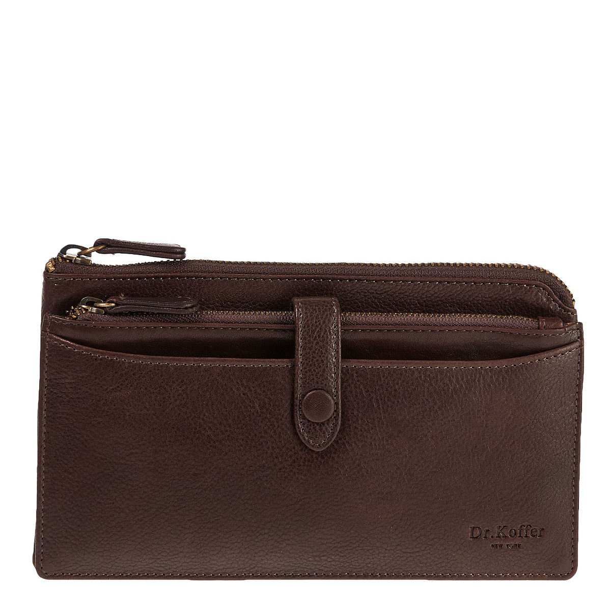 Портмоне Dr.Koffer из натуральной кожи коричневое