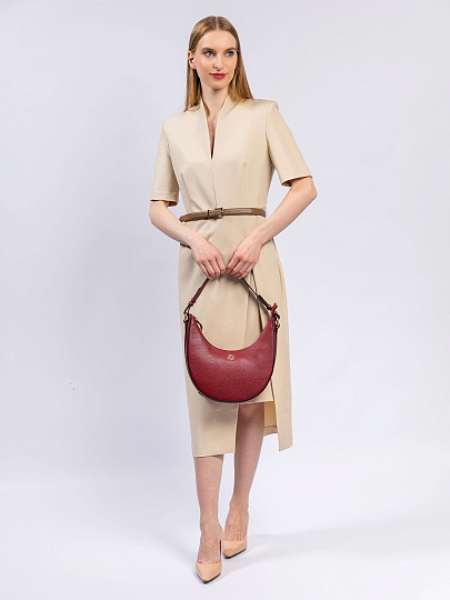 Женская сумка Dr. Koffer из натуральной кожи бордовая